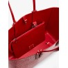 Cabata leather shoulder bag with croco effect