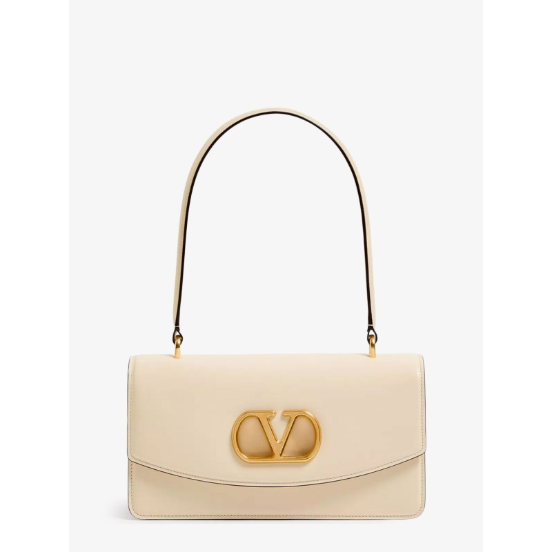 Leather Vlogo shoulder bag