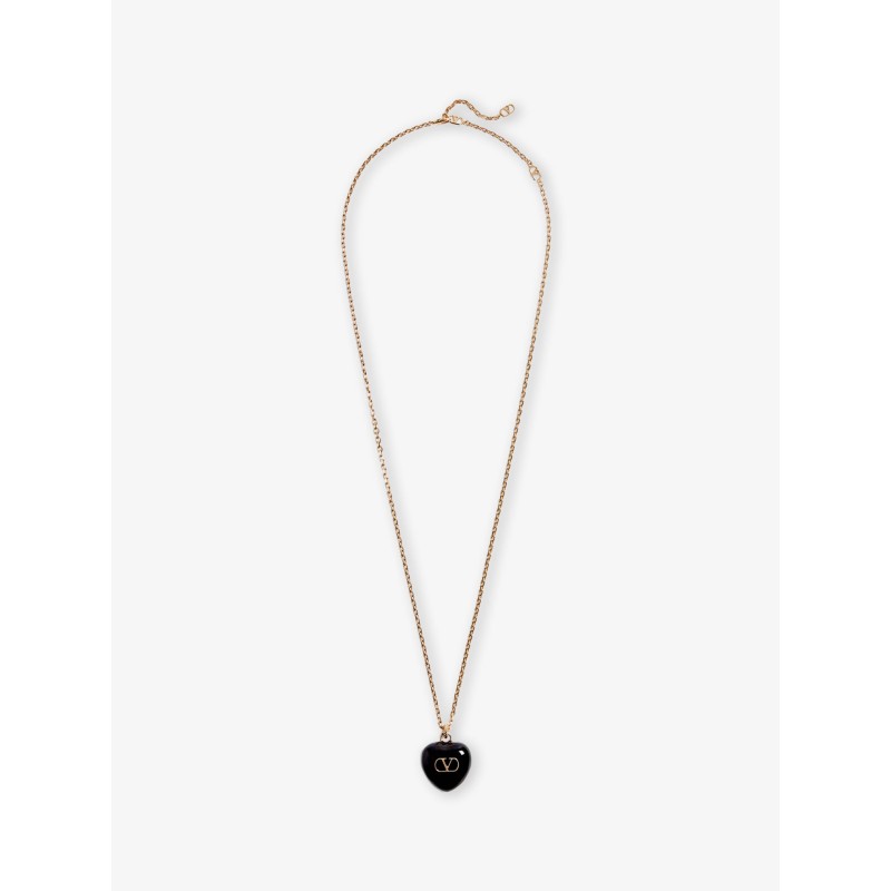 Coeur Royal metal and enamel necklace