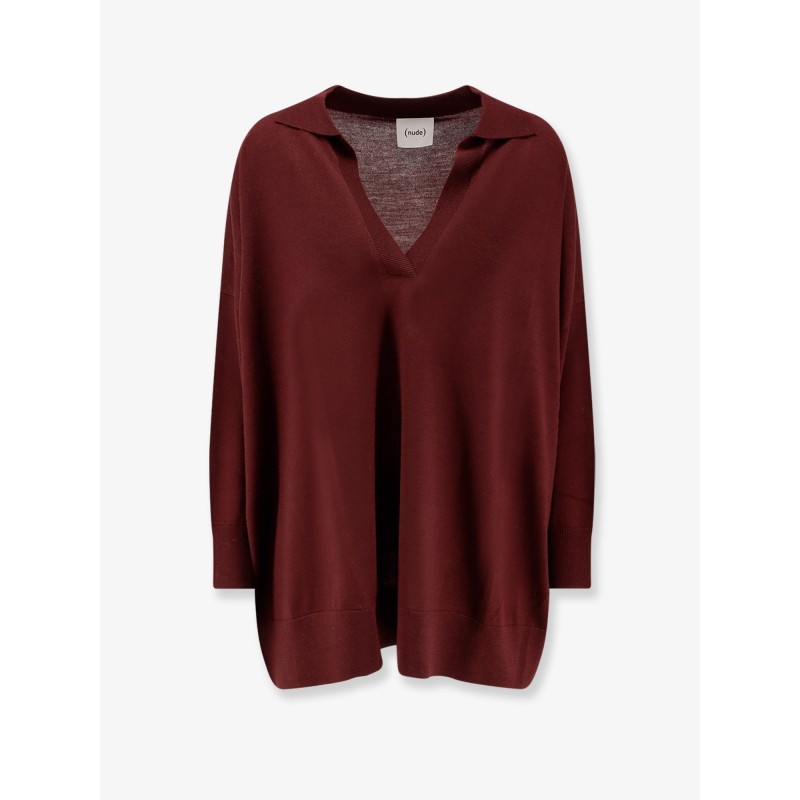 Virgin wool maxi polo shirt