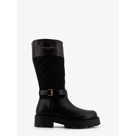 D-Town leather and technical fabric with Cannage motif boots