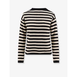 Cotton and cashmere striped sweater