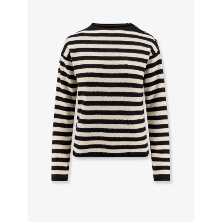 Cotton and cashmere striped sweater