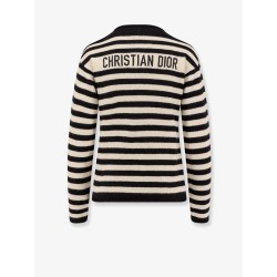 Cotton and cashmere striped sweater