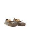 CROCODILE-EFFECT LEATHER BALLERINA