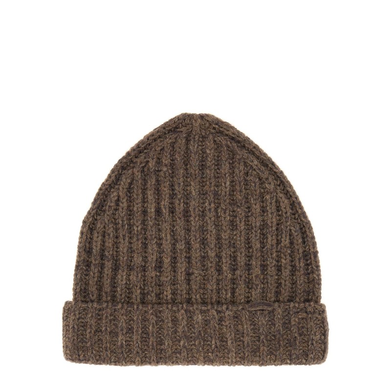 WOOL AND COTTON BLEND BEANIE