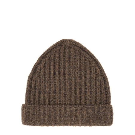 WOOL AND COTTON BLEND BEANIE