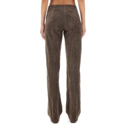 VELVET "CRINKLE" SLIM PANTS