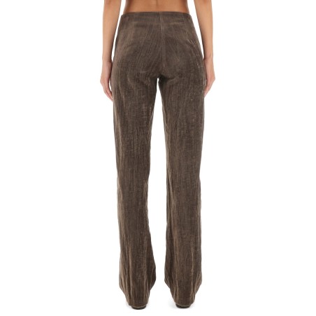 VELVET "CRINKLE" SLIM PANTS