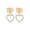 STUD EARRINGS WITH HEARTS AND LOGO