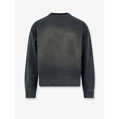 Cotton sweatshirt with distressed effect