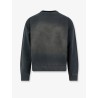 Cotton sweatshirt with distressed effect
