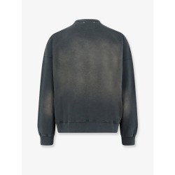 Cotton sweatshirt with distressed effect