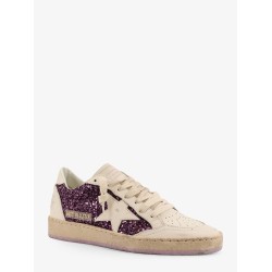Ball Star leather sneakers with glittered insert