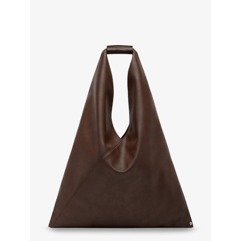 Japanese triangular-shaped synthetic leather tote bag