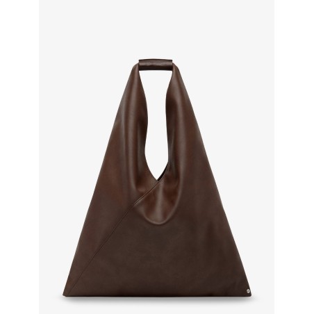 Japanese triangular-shaped synthetic leather tote bag