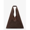 Japanese triangular-shaped synthetic leather tote bag