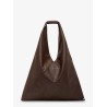 Japanese triangular-shaped synthetic leather tote bag