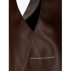 Japanese triangular-shaped synthetic leather tote bag