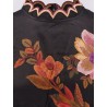 Satin midi dress with floral print