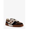 Fendi Match suede and pony skin low-top sneakers