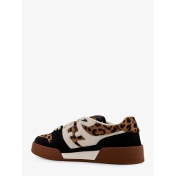 Fendi Match suede and pony skin low-top sneakers