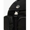 Nylon backpack with leather inserts