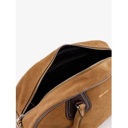 Suede travel bag with leather details