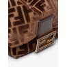 Mamma Baguette Small FF velvet jacquard crossbody bag