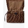 Mamma Baguette Medium FF velvet jacquard crossbody bag