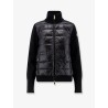 Nylon down jacket with virgin wool inserts