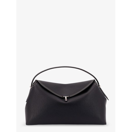T-Lock leather handbag with contrasting stitching