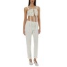 COTTON AND SILK VOILE CROP TOP