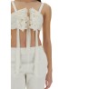 COTTON AND SILK VOILE CROP TOP