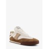 Chloé Kick leather sneakers with mesh inserts