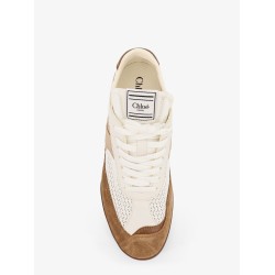 Chloé Kick leather sneakers with mesh inserts