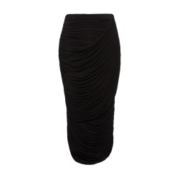 DRAPED MIDI SKIRT