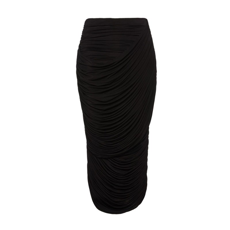 DRAPED MIDI SKIRT