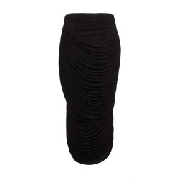 DRAPED MIDI SKIRT