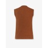 Sleeveless wool and cashmere sweater