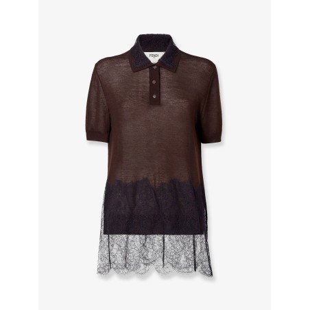 Lingerie cashmere and silk polo shirt