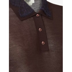 Lingerie cashmere and silk polo shirt
