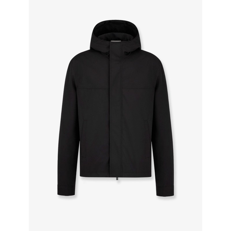 Hooded jacket with iconic embroidery