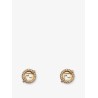 EverRound metal earrings with rhinestones