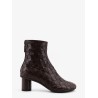 Leather ankle boots with Intrecciato motif