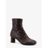 Leather ankle boots with Intrecciato motif