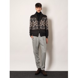 Wool, silk and cashmere cardigan