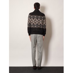 Wool, silk and cashmere cardigan