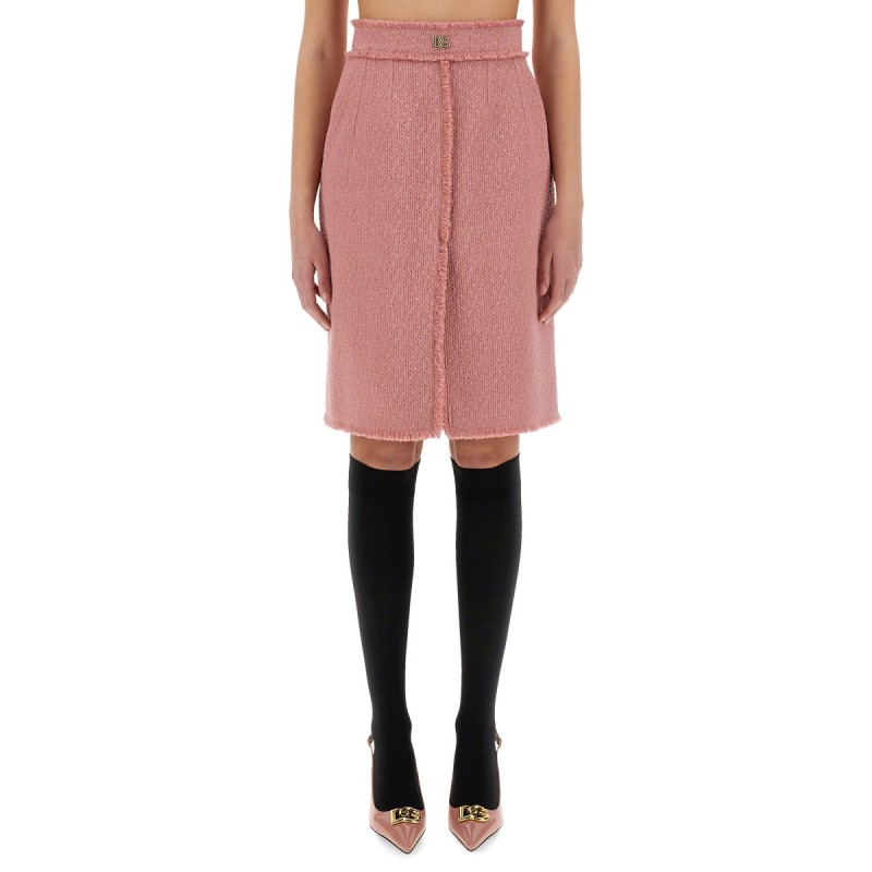 "RACHEL" TWEED MIDI SKIRT