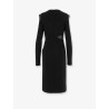 Crepe mini dress with V-neckline